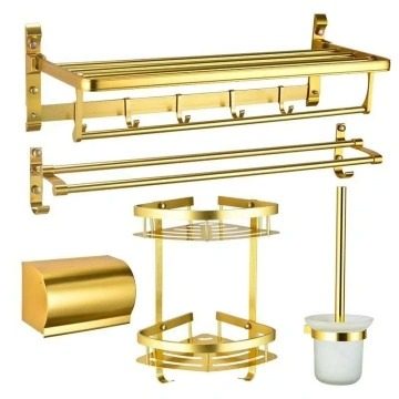 bathroom accessories gold